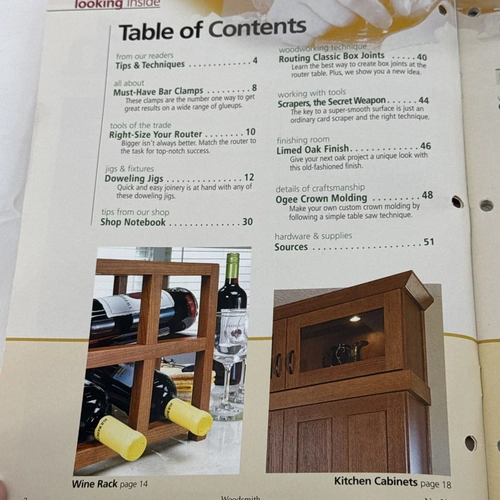 Woodsmith Magazine Box Joints Classic Joint New Ideas Vol. 35/ No. 207